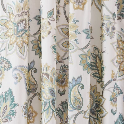 Palladium Grey Floral Drape Panel - One Drape Panel Grey - Levtex Home 4 Palladium Grey Floral Drape Panel - One Drape Panel Grey - Levtex Home - Image 2