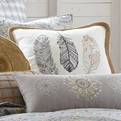 Solano Feathers Decorative Pillow - Levtex Home 3 Solano Feathers Decorative Pillow - Levtex Home