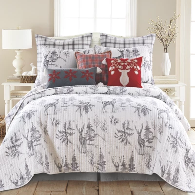 Sleigh Bells Grey Sham 2pk - Levtex Home 4 Sleigh Bells Grey Sham 2pk - Levtex Home - Image 2