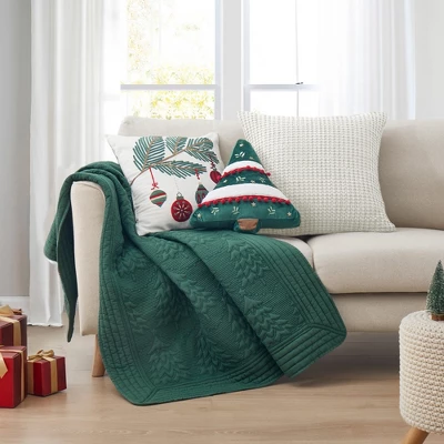 O Christmas Tree Quilted Throw - Levtex Home 6 O Christmas Tree Quilted Throw - Levtex Home - Image 4