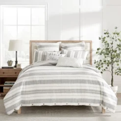 Monroe Stripe Grey Duvet Set - Levtex Home -Levtex Home Shop GUEST 08da0e2a 8b71 4a69 8514 d2756992d897