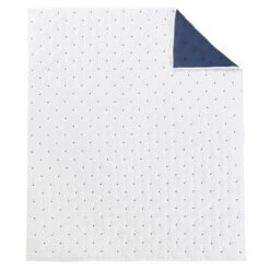 Embroidered Swiss Dot White And Navy Quilted Throw - Levtex Home -Levtex Home Shop GUEST 08e13569 4143 47c6 9003 3ae1ea48d602