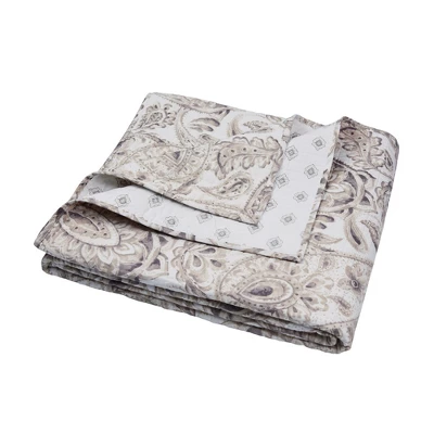 Fallon Paisley Quilted Throw - Levtex Home 4 Fallon Paisley Quilted Throw - Levtex Home - Image 2