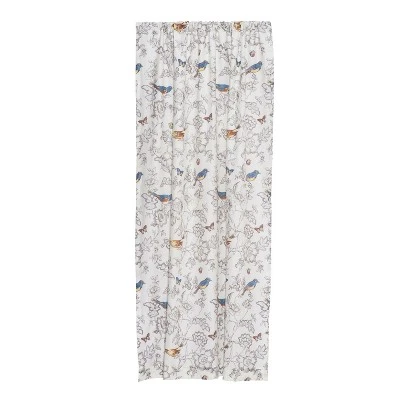 Mockingbird Toile Lined Shower Curtain With Grommets - Levtex Home 3 Mockingbird Toile Lined Shower Curtain With Grommets - Levtex Home