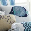 Camps Bay Decorative Blue Fish Pillow - Levtex Home -Levtex Home Shop GUEST 2a76dd1c 34d5 43ce b333 7fb3a18b915f
