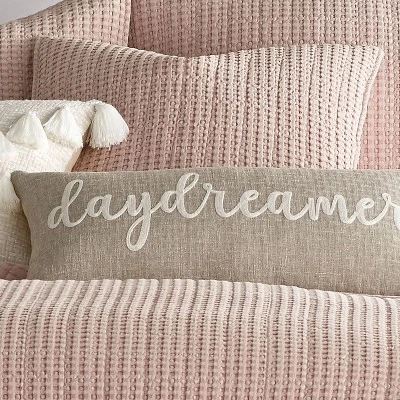 Mills Waffle Square Decorative Pillow - Levtex Home 3 Mills Waffle Square Decorative Pillow - Levtex Home