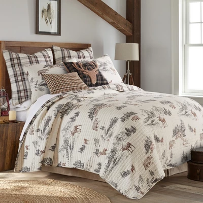Lodge Toile Euro Sham Set Of 2 - Levtex Home 3 Lodge Toile Euro Sham Set Of 2 - Levtex Home