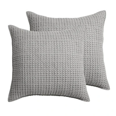 Mills Waffle Euro Sham Set Of 2 - Levtex Home 5 Mills Waffle Euro Sham Set Of 2 - Levtex Home - Image 3