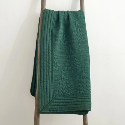 O Christmas Tree Quilted Throw - Levtex Home 4 O Christmas Tree Quilted Throw - Levtex Home - Image 2