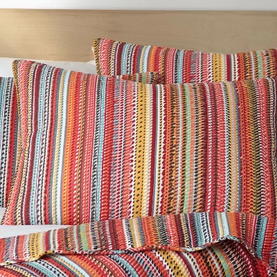 Uluru Stripe Quilt And Pillow Sham Set - Levtex Home 4 Uluru Stripe Quilt And Pillow Sham Set - Levtex Home - Image 2