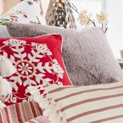 Thatch Home Joybirds Brown Faux Fur Pillow - By Levtex Home