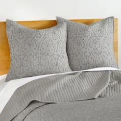 Beckett Light Gray Euro Sham Set Of 2 - Levtex Home