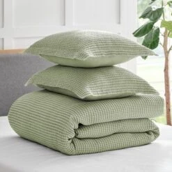 Mills Waffle Desert Sage Full/Queen Duvet Set - Levtex Home -Levtex Home Shop GUEST 6236b62b e32e 4d96 a58f 71272ec90a62