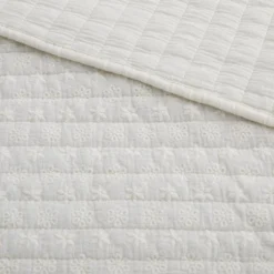 Eyelet Cream Quilted Throw - Levtex Home -Levtex Home Shop GUEST 6c311be8 8262 44fe 88d1 3174d8f4b8ed