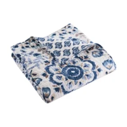 Lorrance Blue Quilted Throw - Levtex Home -Levtex Home Shop GUEST 6c660952 108e 4ef4 8cb2 f65323441909