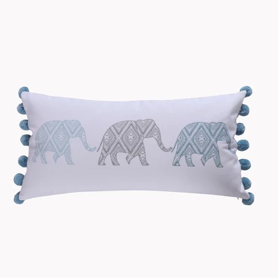 Kavi Elephant Poms Pillow - Levtex Home 3 Kavi Elephant Poms Pillow - Levtex Home