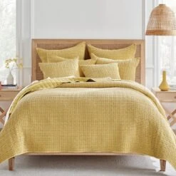 Mills Waffle Ochre Euro Sham Set Of 2- Levtex Home -Levtex Home Shop GUEST 76bd820e 211c 4242 a3b7 2cb03db8066e
