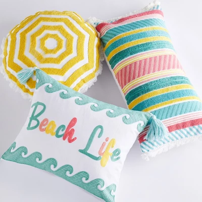 Summertime Beach Life Pillow- Levtex Home 3 Summertime Beach Life Pillow- Levtex Home
