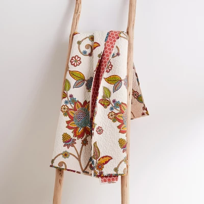 Clementine Floral Quilted Throw - Levtex Home 4 Clementine Floral Quilted Throw - Levtex Home - Image 2