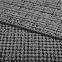 Mills Waffle Charcoal Quilted Throw - Levtex Home -Levtex Home Shop GUEST 930a87d5 fe57 40d5 aa73 8fa2403076d9