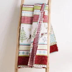 Comet & Cupid Holiday Quilted Throw Green - Merry & Bright -Levtex Home Shop GUEST 9ece7611 cf32 4fa2 b37f 0def208f6173