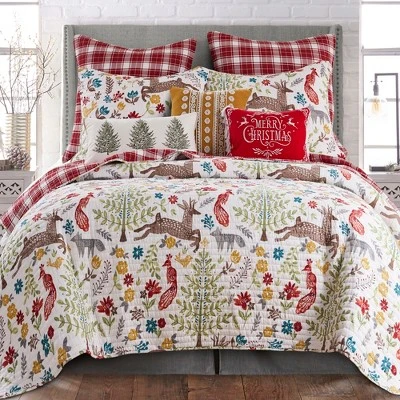 Folk Deer Holiday Quilt Set - Levtex Home 7 Folk Deer Holiday Quilt Set - Levtex Home - Image 5