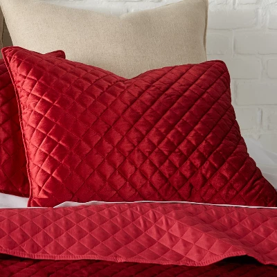Red Velvet Holiday Quilt Set - Levtex Home 4 Red Velvet Holiday Quilt Set - Levtex Home - Image 2