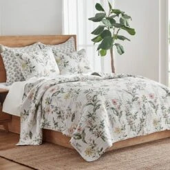 Viviana Floral Quilted Euro Sham - 2pk - Levtex Home -Levtex Home Shop GUEST ab9e2cdf 9dd6 4826 a360 26d288728052 1