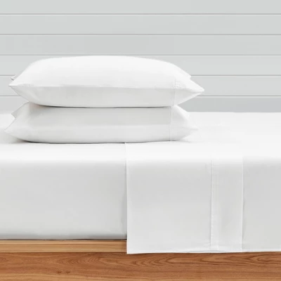 White Sateen Full 4pc Sheet Set - Levtex Home 3 White Sateen Full 4pc Sheet Set - Levtex Home