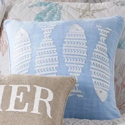 Blue Sea Fish Embroidered Decorative Pillow - Levtex Home -Levtex Home Shop GUEST b9a015ff 40dd 46c1 9832 fc8d8fcbf293