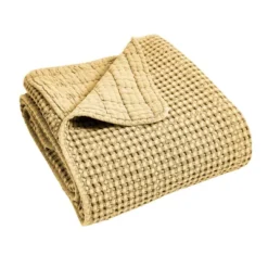 Mills Waffle Ochre Quilted Throw- Levtex Home 9 Mills Waffle Ochre Quilted Throw- Levtex Home -Levtex Home Shop GUEST c771c1c6 c601 4f83 b22a a9c3b447938e