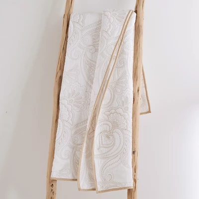 Perla White Quilted Throw - Levtex Home 4 Perla White Quilted Throw - Levtex Home - Image 2