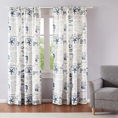 Beach Life Lined Curtain Panel With Rod Pocket - Levtex Home 5 Beach Life Lined Curtain Panel With Rod Pocket - Levtex Home - Image 3
