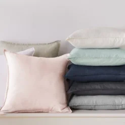 100% Linen - Square Decorative Pillow Cover Set - 2pk - Levtex Home -Levtex Home Shop GUEST db29ad11 e92e 4271 abdf 9027fe445518