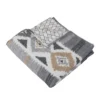 Santa Fe 50" X 60" Quilted Throw - Greys, Tan, And White - Levtex Home
