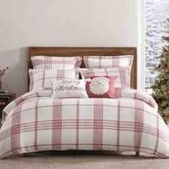 Peppermint Plaid Merry Christmas Pillow 16x22 -Levtex Home -Levtex Home Shop GUEST f3df665a 4c3c 42b3 8669 382f07123893